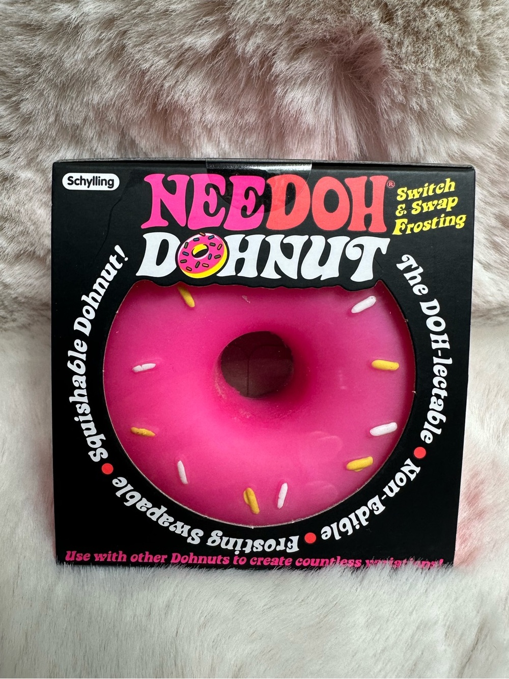 Needoh Dohnut Pink Squishable Toy